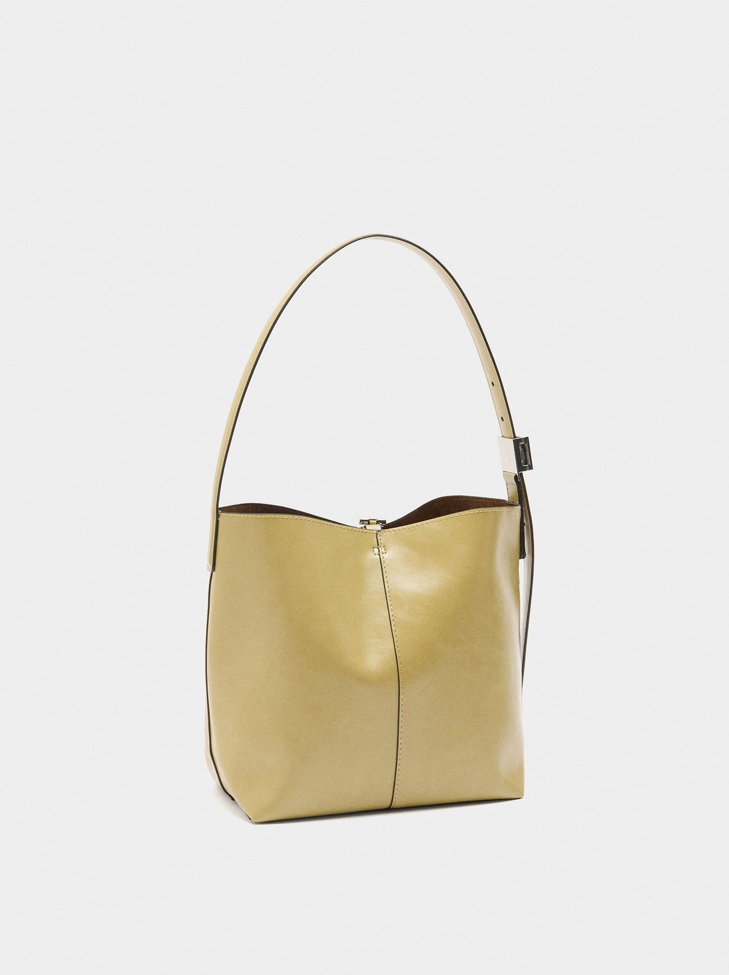 Bucket Bag With Cracked Effect