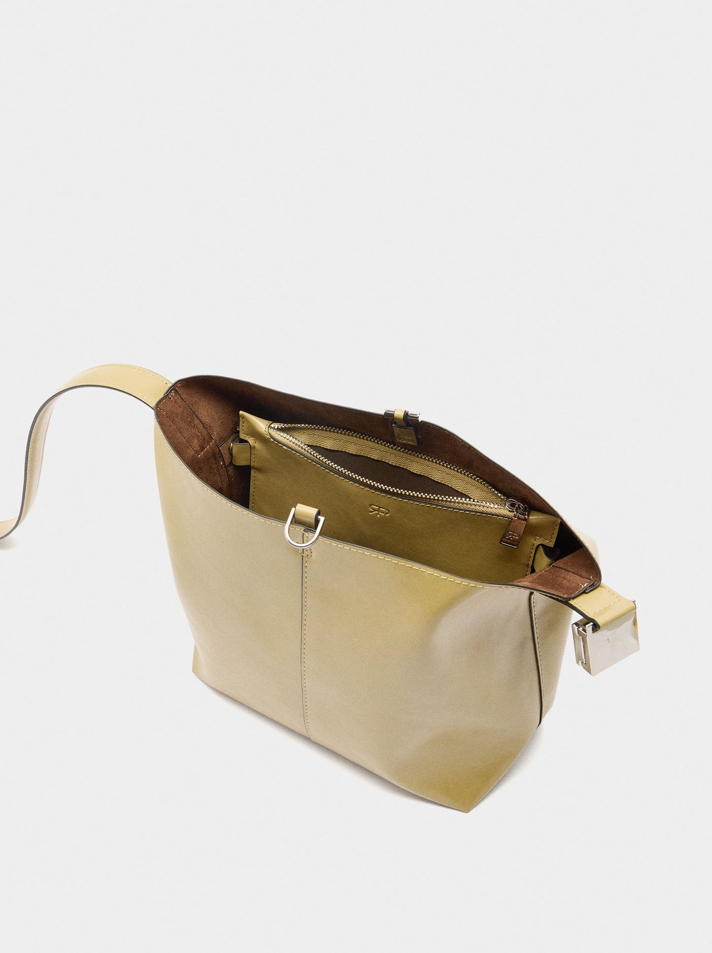 Bucket Bag With Cracked Effect