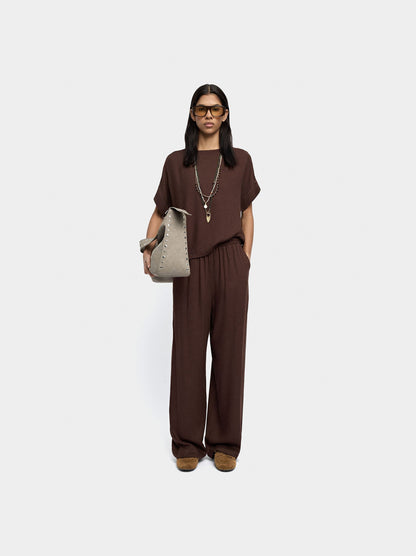 Fluid Trousers With Elastic Waist