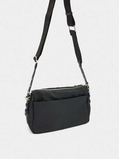 Nylon Crossbody Bag With Pendant
