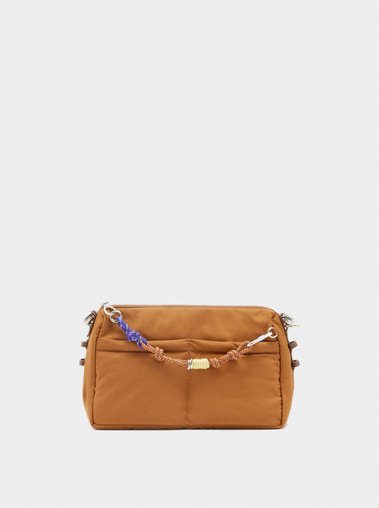 Nylon Crossbody Bag With Pendant