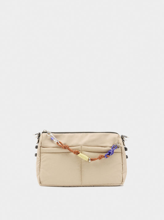 Nylon Crossbody Bag With Pendant