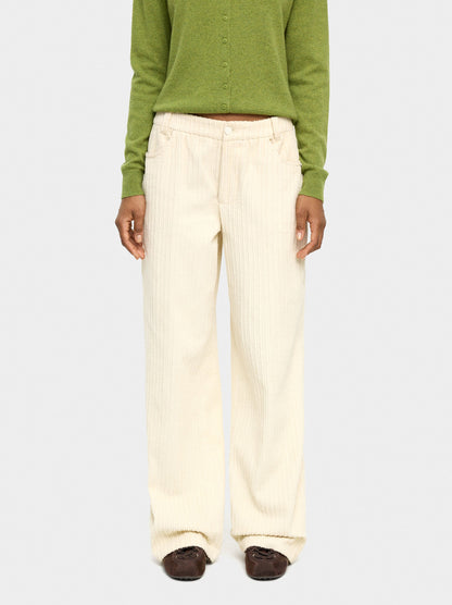 Corduroy Trousers With 100% Cotton
