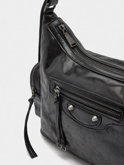 Shoulder Bag With Aged Effect