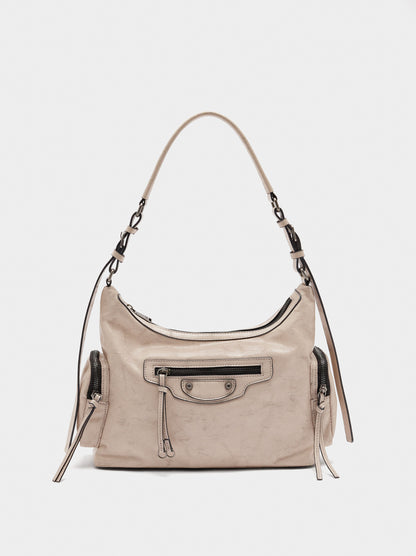 Shoulder Bag With Aged Effect