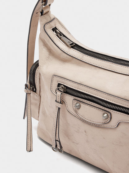 Shoulder Bag With Aged Effect