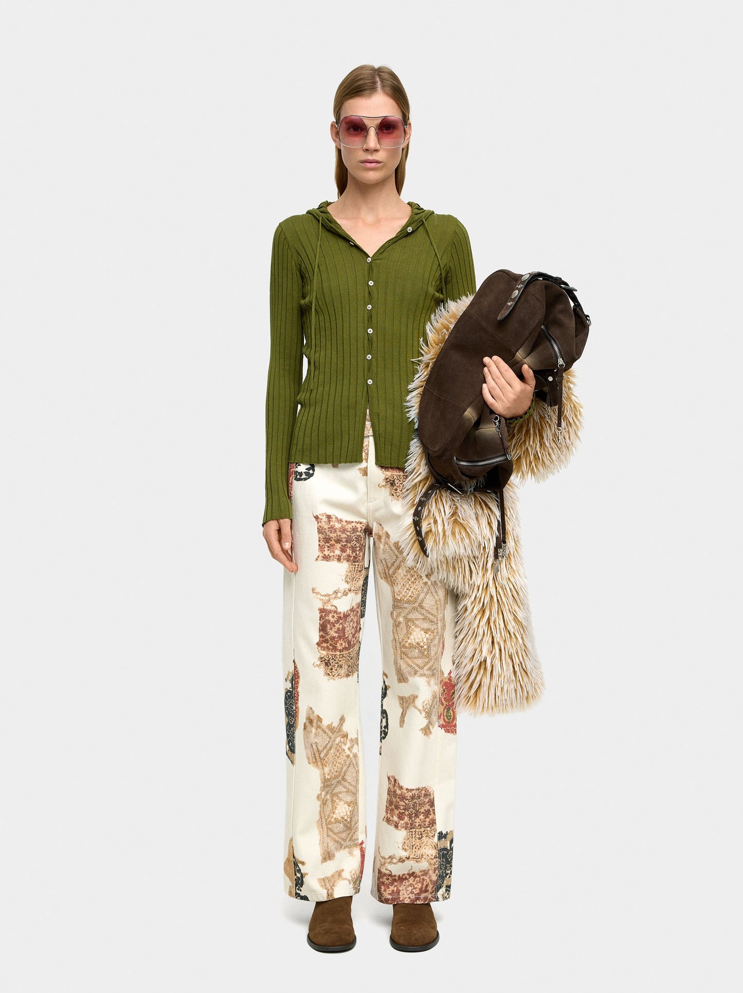 Knit Sweater With Hood