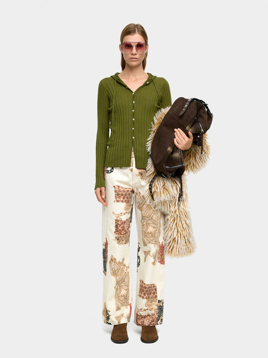 Knit Sweater With Hood