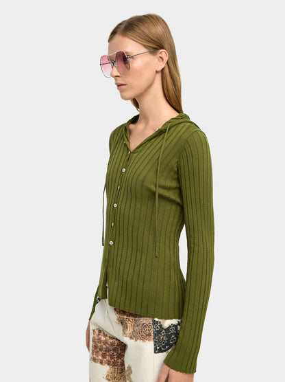 Knit Sweater With Hood