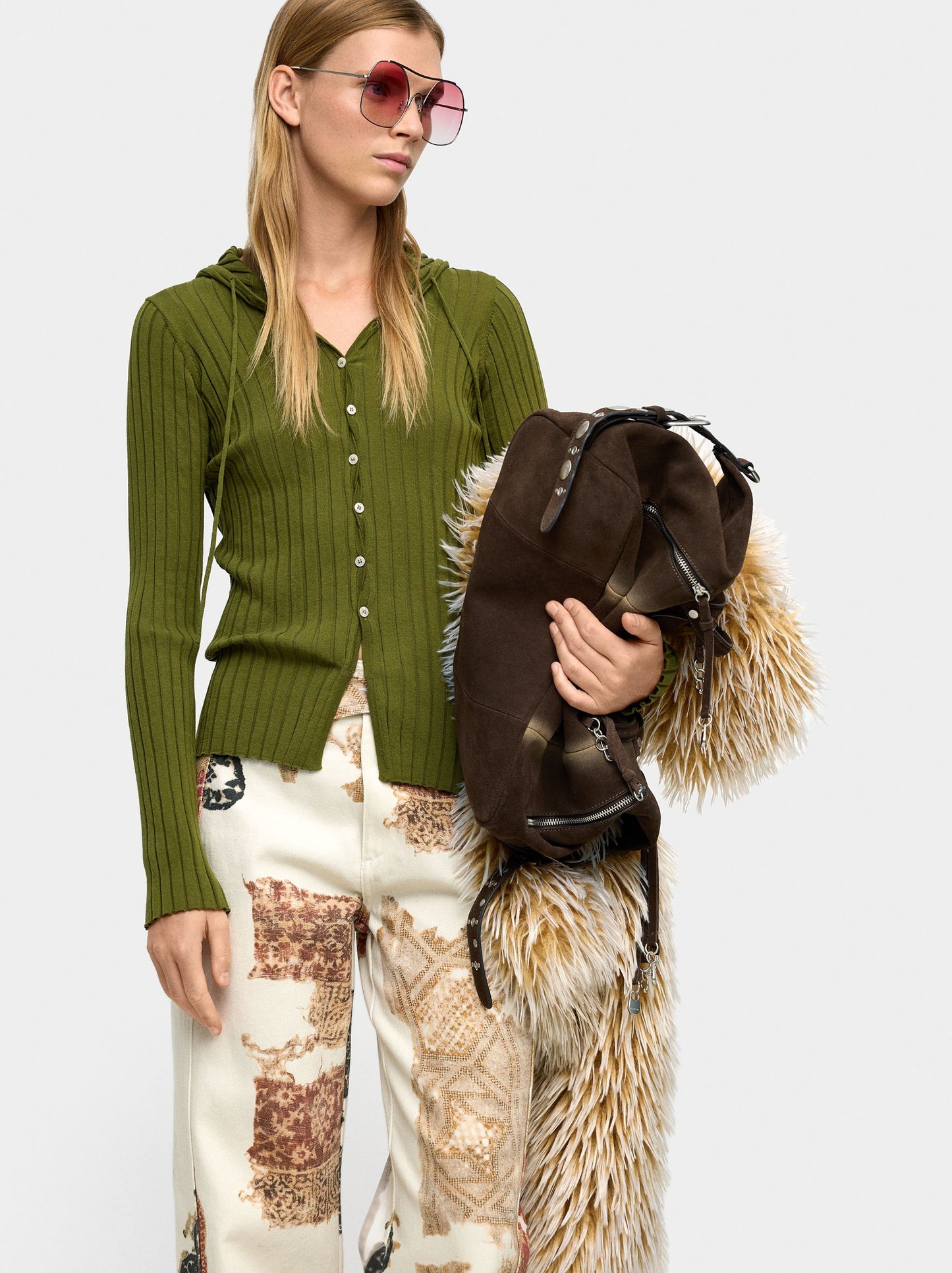 Knit Sweater With Hood