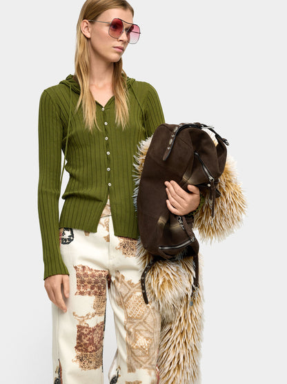 Knit Sweater With Hood