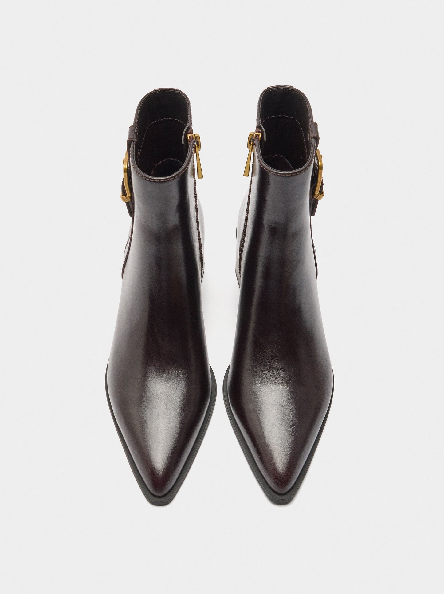 Leather Ankle Boots With Buckle