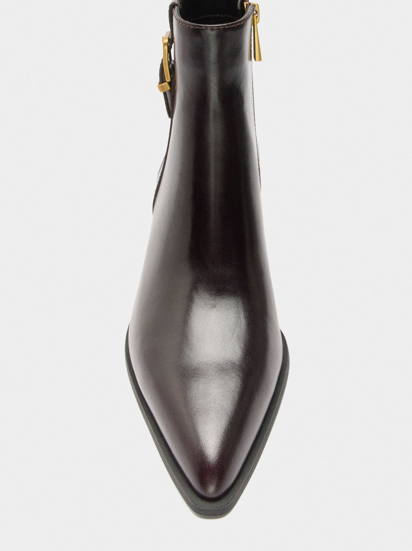 Leather Ankle Boots With Buckle