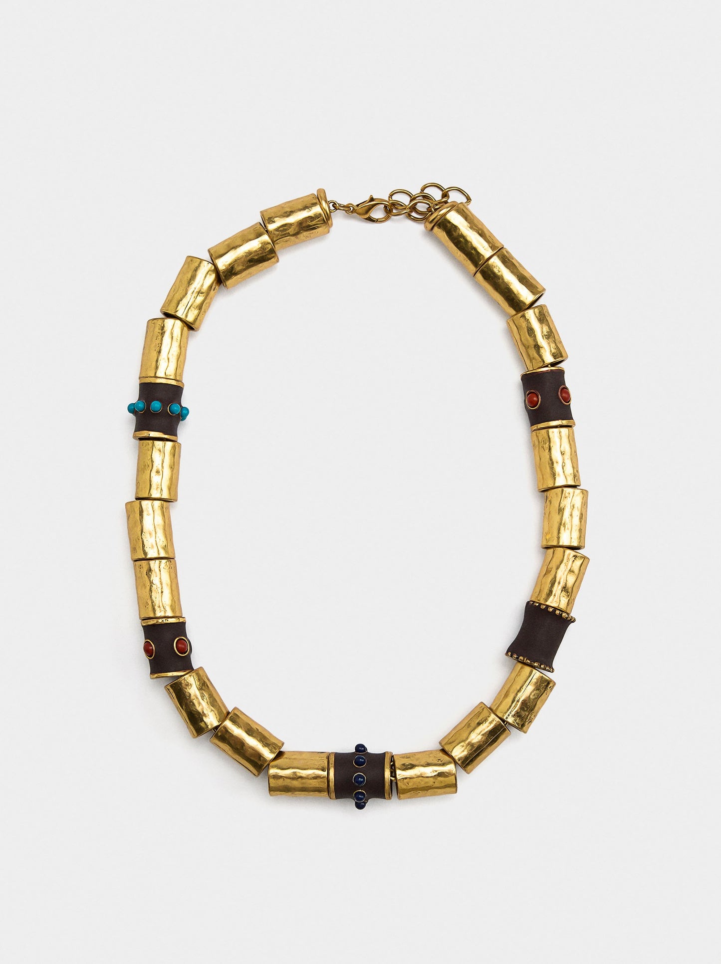 Short Tubular Ethnic Necklace