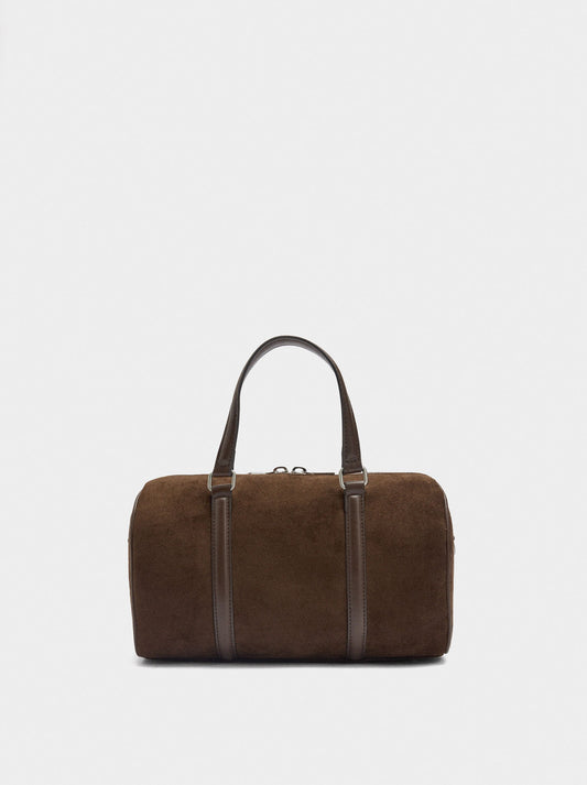 Bowling Bag With Suede Effect