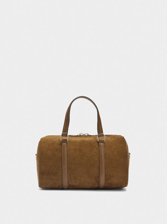 Bowling Bag With Suede Effect