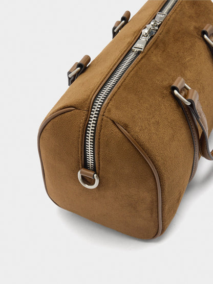 Bowling Bag With Suede Effect