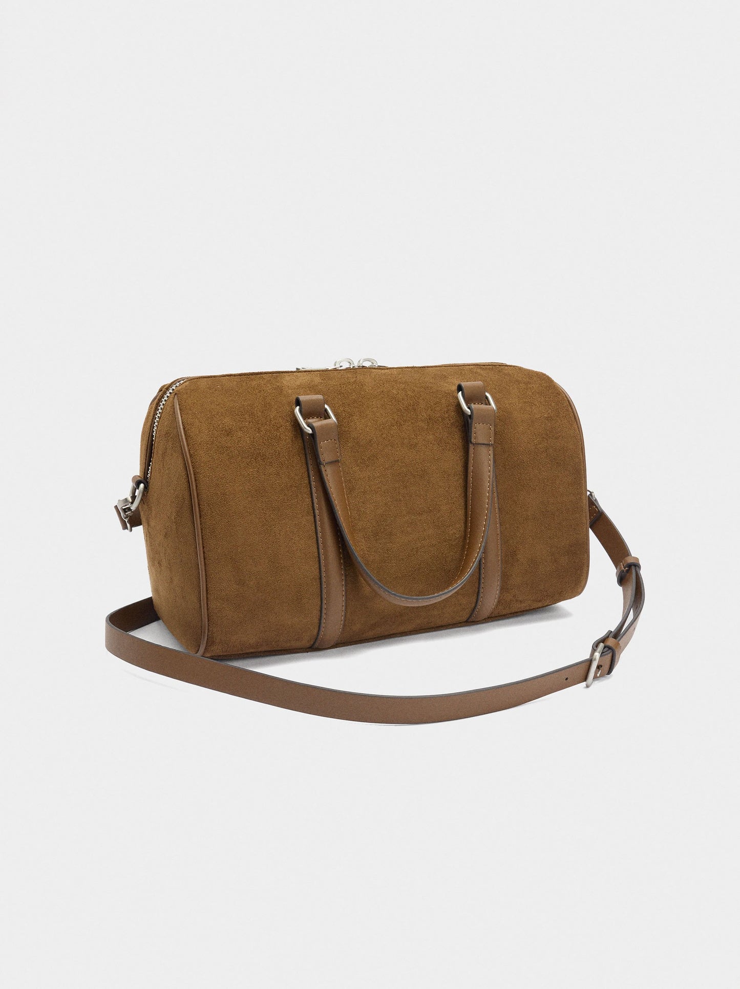 Bowling Bag With Suede Effect
