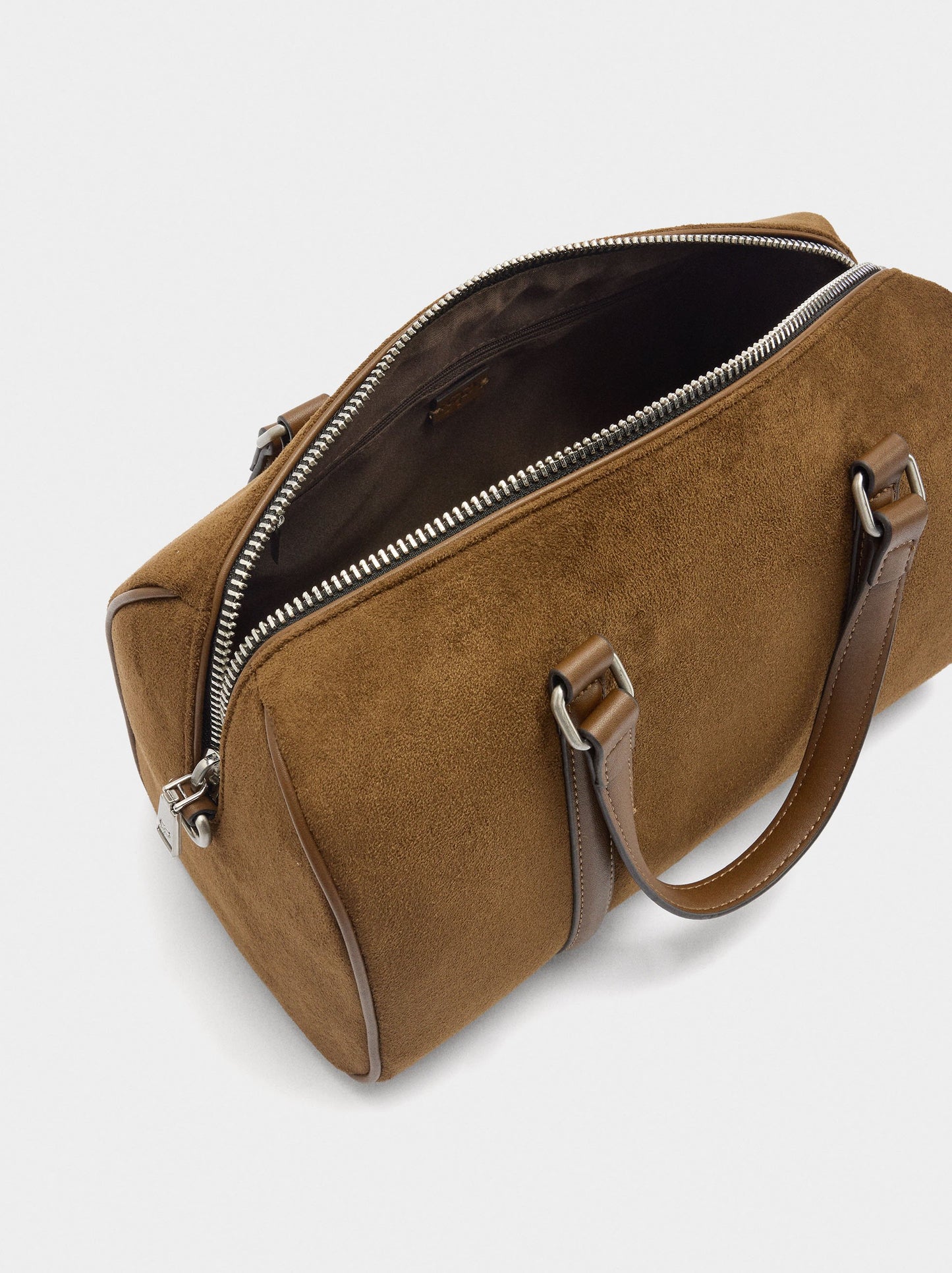 Bowling Bag With Suede Effect