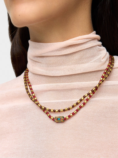 Set Of Necklaces With Ethnic Style