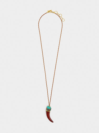 Long Necklace With Ethnic Pendant