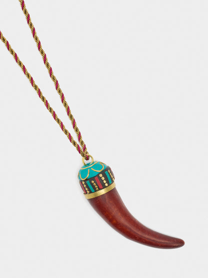 Long Necklace With Ethnic Pendant