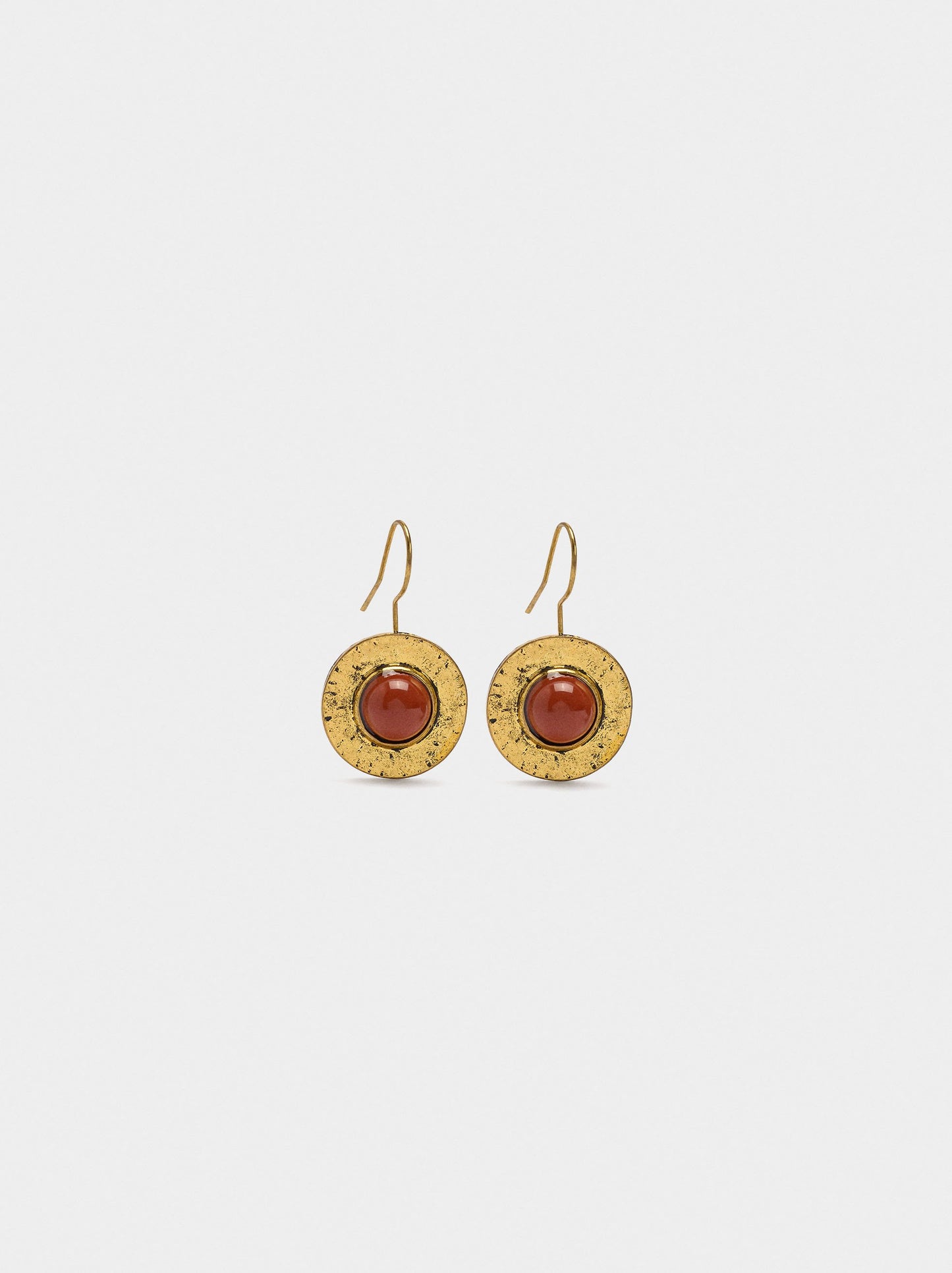 Round Earrings With Stone