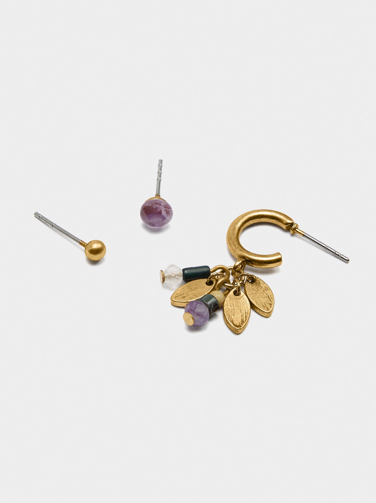 Set Of Earrings With Stones