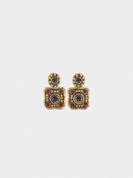 Earrings Squares Colour Details