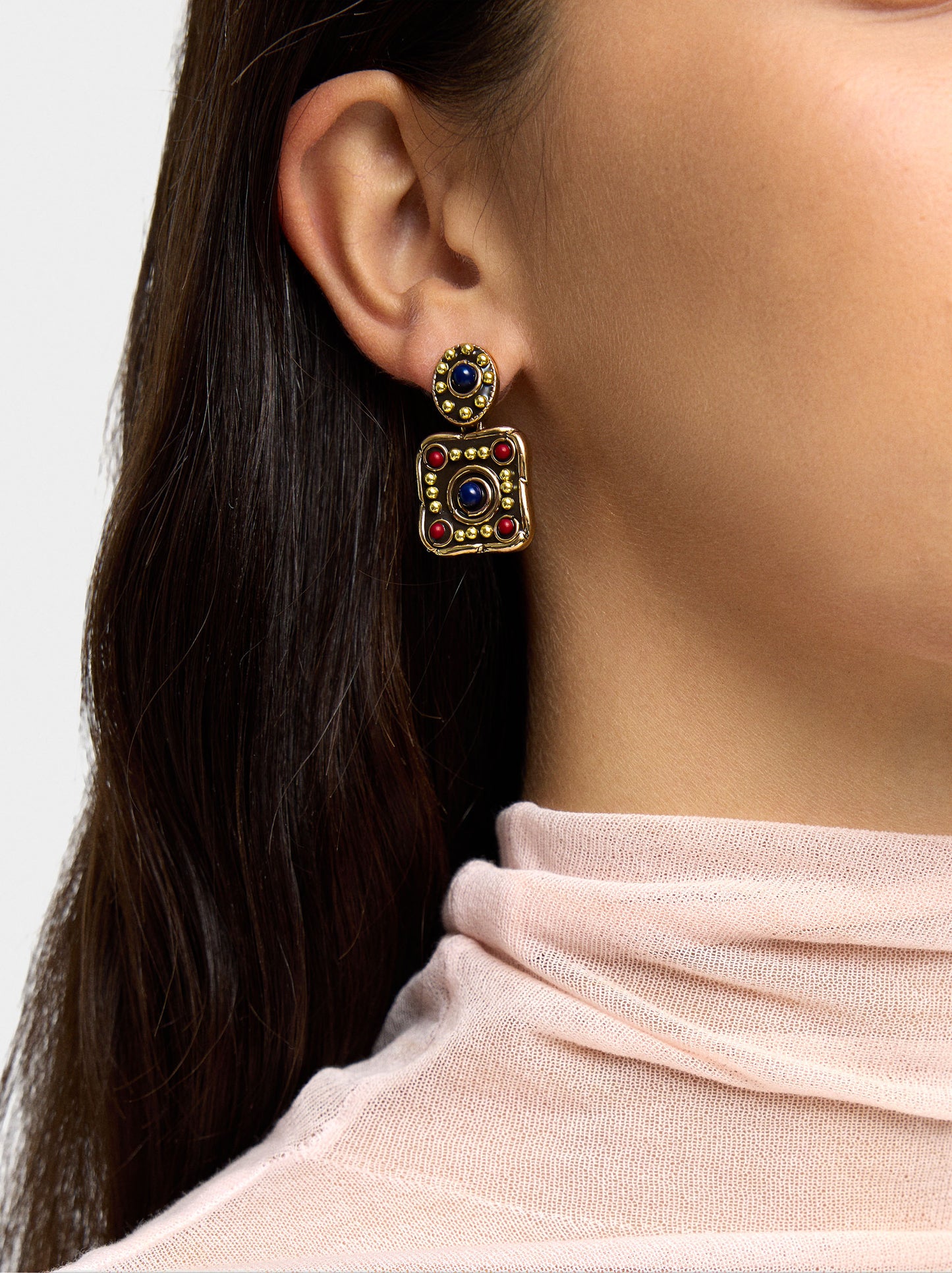 Earrings Squares Colour Details