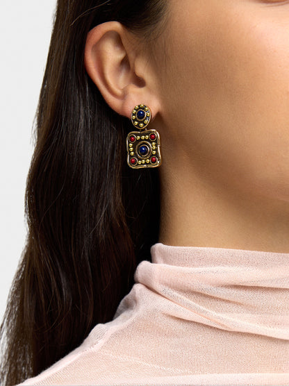 Earrings Squares Colour Details