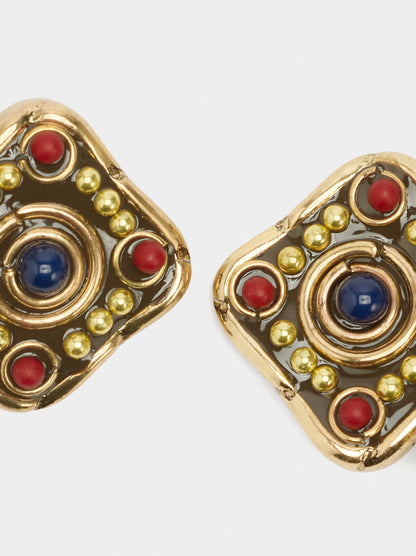 Earrings Squares Colour Details