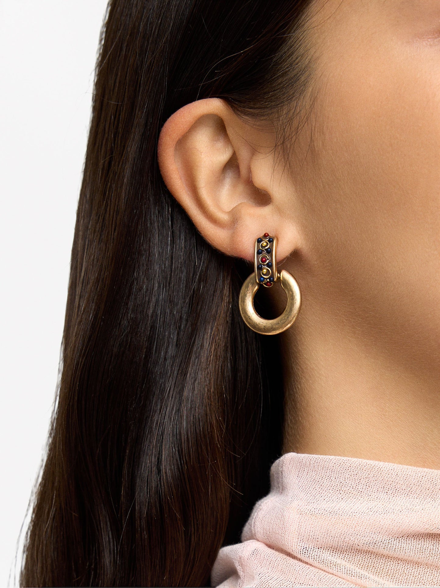 Ethnic Earrings With Hoop