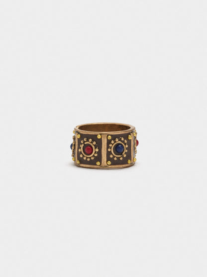 Ring With Resin And Clay Details