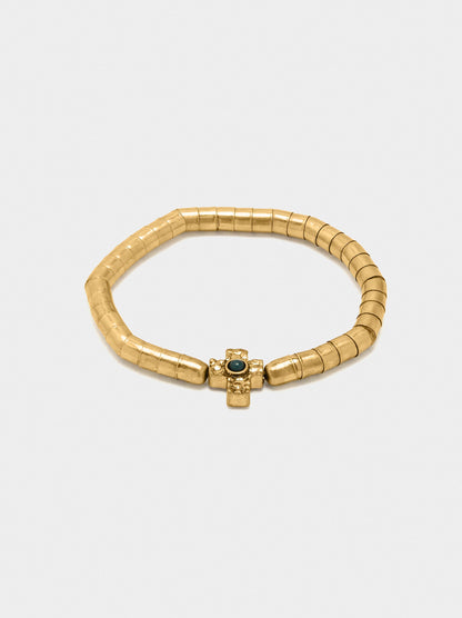 Elastic Bracelet With Dangling Cross