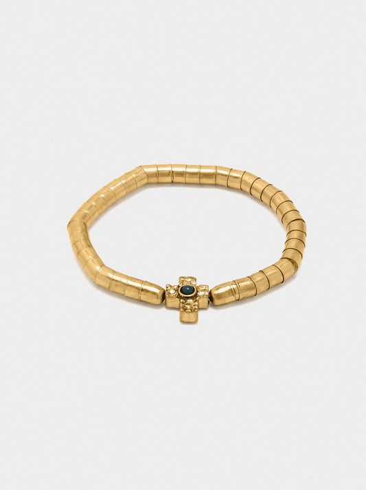 Elastic Bracelet With Dangling Cross