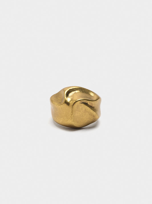 Irregular Ring With Embossed