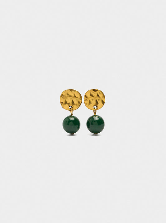 Short Earrings With Stone