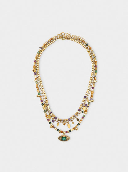 Set Of Necklaces With Stones