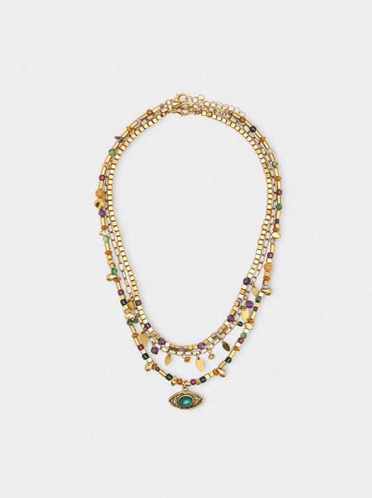 Set Of Necklaces With Stones