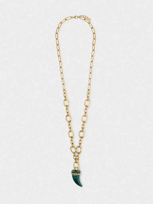 Long Necklace Of Links With Pendant