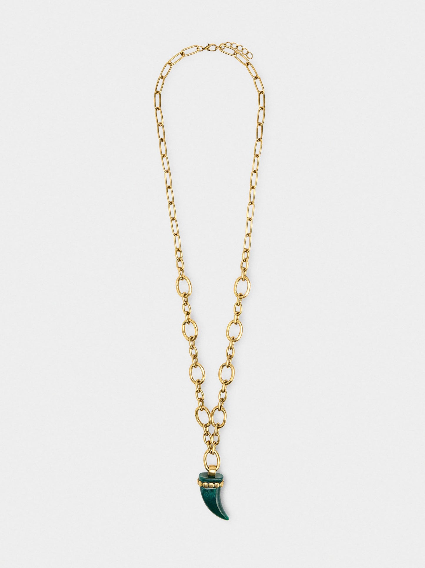 Long Necklace Of Links With Pendant