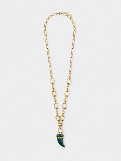 Long Necklace Of Links With Pendant