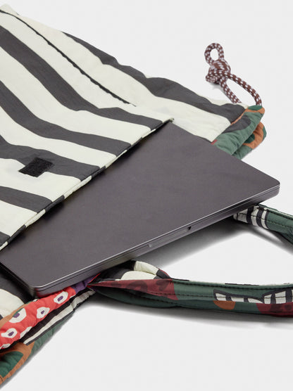 Reversible Printed Nylon Shopper Bag