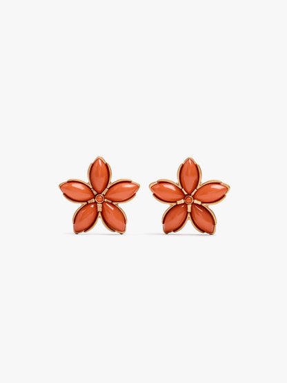 Flower Earrings With Resin