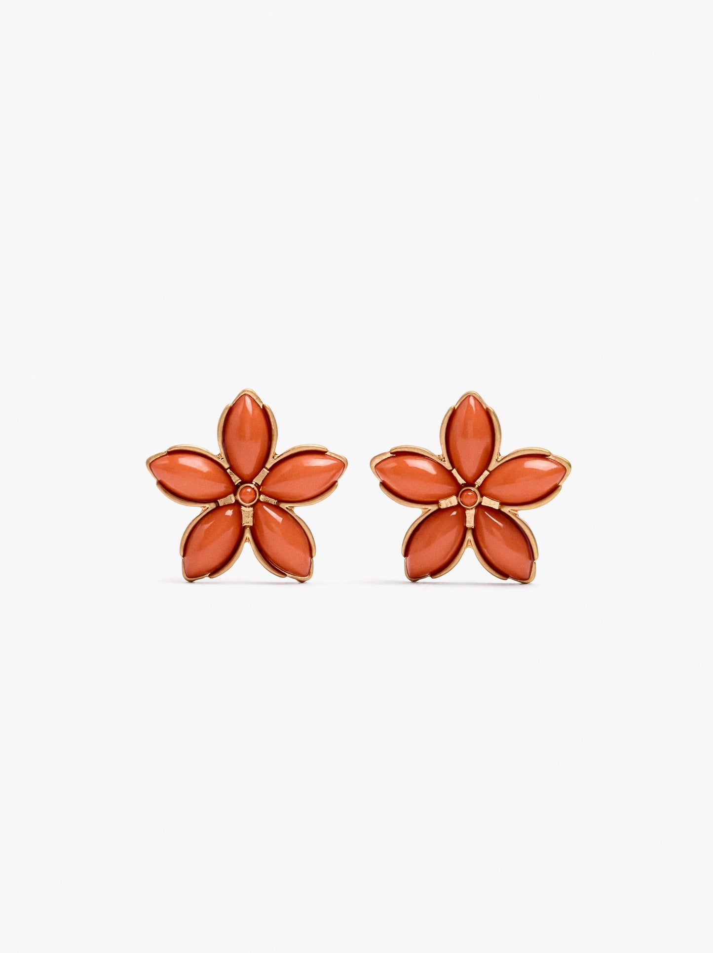 Flower Earrings With Resin