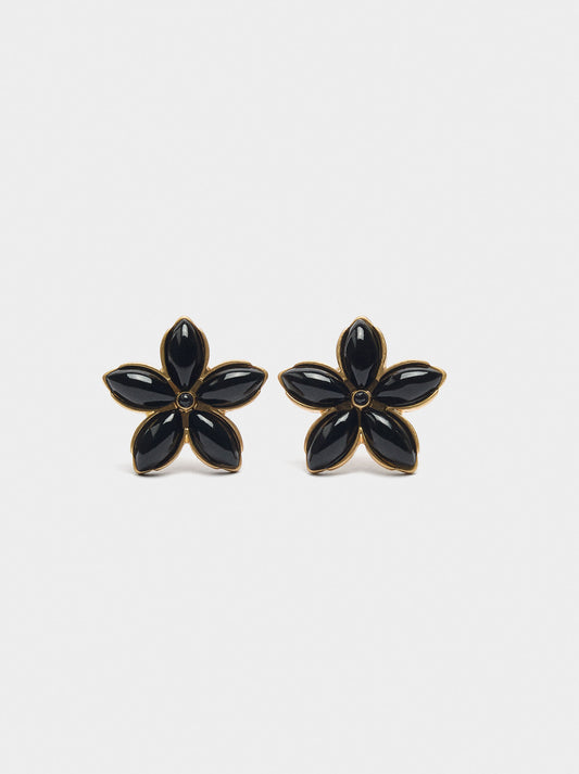 Flower Earrings With Resin