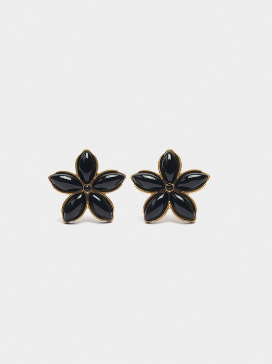Flower Earrings With Resin