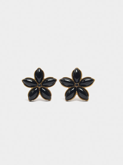 Flower Earrings With Resin