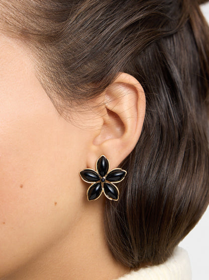 Flower Earrings With Resin
